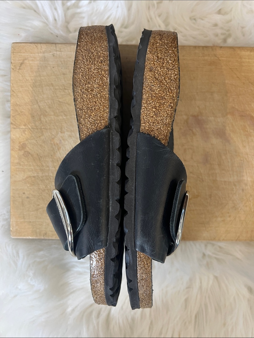 Birkenstock Madrid Big Buckle Nubuck Sandals - Picture 4 of 7